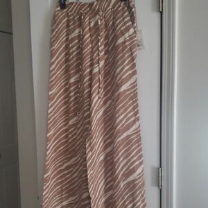 a new day Brown and White Wide Leg Pants